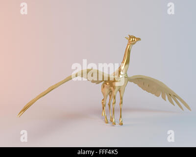 Golden 3D Tier in einer Phase mit hoher Render-Qualität verwendet werden, als Logo, Medaille, Symbol, Form, Symbol, Symbol, Geschäft, Stockfoto