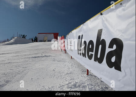 Yuzawa-Machi, Niigata, Japan. 12. Februar 2016. Gesamtansicht Ski Alpin: FIS Alpine Ski Herren Welt Cup Yuzawa Naeba, Vorschau Naeba Ski Resort in Yuzawa-Machi, Niigata, Japan. Bildnachweis: AFLO SPORT/Alamy Live-Nachrichten Stockfoto