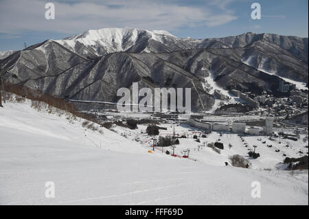 Yuzawa-Machi, Niigata, Japan. 12. Februar 2016. Gesamtansicht Ski Alpin: FIS Alpine Ski Herren Welt Cup Yuzawa Naeba, Vorschau Naeba Ski Resort in Yuzawa-Machi, Niigata, Japan. Bildnachweis: AFLO SPORT/Alamy Live-Nachrichten Stockfoto