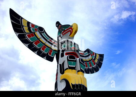 Nimpkish Thunderbird Totem Pole Stockfoto