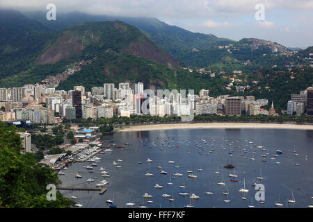 Blick vom Zuckerhut, Pao de Acucar zum Rio Janeiro, Brasilien Stockfoto