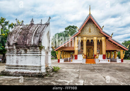 Demokratische Volksrepublik Laos, Luang Prabang, Wat Hosian Voravihane buddhistischen Tempel Stockfoto