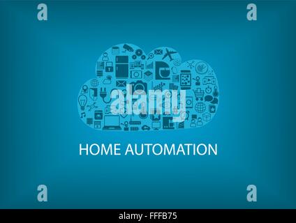 Home Automation in der Cloud Stock Vektor