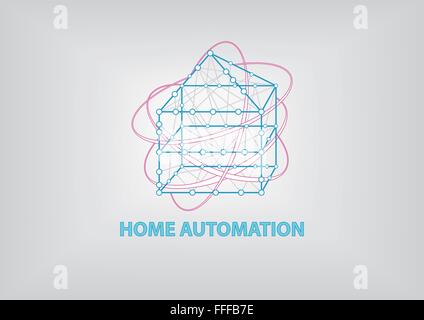 Smart home-Automation einfach 3D-Vektor Stock Vektor