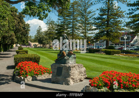 Pania die Riff-Statue, Marine Parade Gardens, Napier, Hawkes Bay, Neuseeland Stockfoto