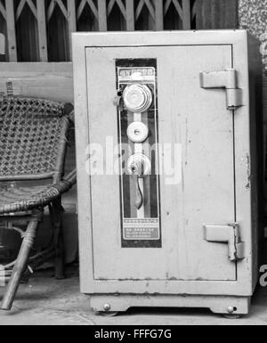 Alten Safe sitzen in den Straßen von Luang Prabang Stockfoto