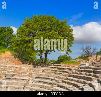 Odeon, Ruinen der Antike Troja, Provinz Canakkale, Türkei Stockfoto