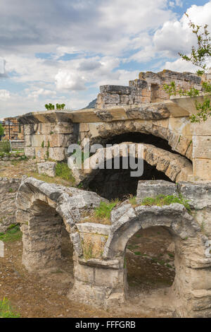 Ruinen des antiken Hierapolis Pamukkale, Provinz Denizli, Türkei Stockfoto