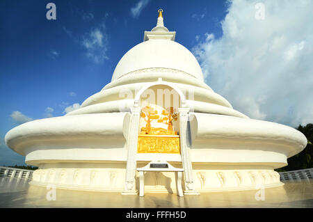 Japanischen Friedenspagode In Rumassala, Sri Lanka Stockfoto