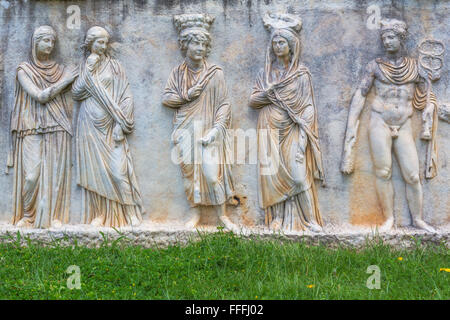 Hellenistischen Skulptur in der Archäologie Museum, Aphrodisias, Provinz Aydin, Türkei Stockfoto