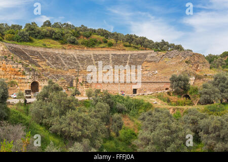 Theater, Ruinen der antiken Nysa am Maeander, Provinz Aydin, Türkei Stockfoto