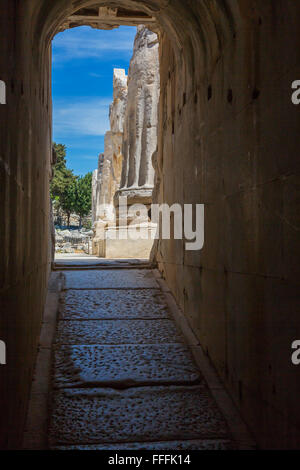 Ruinen der alten Tempel des Apollo, Didyma, Provinz Aydin, Türkei Stockfoto