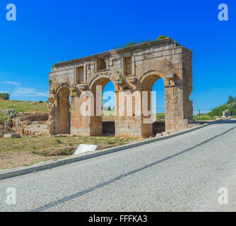 Tor des Modestus, Ruinen des antiken Patara, Provinz Antalya, Türkei Stockfoto