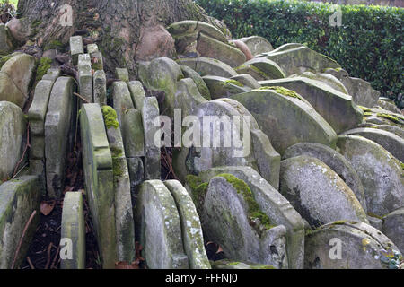 Hardy Baum Grabsteine auf dem Friedhof der alten Kirche St. Pancras in London Stockfoto
