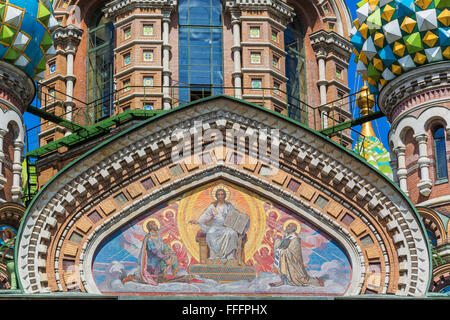 Kirche des Retters auf Blut, Sankt Petersburg, Russland Stockfoto