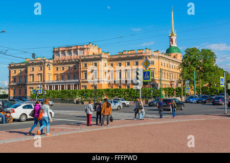 Mikhailovsky (Engineers Burg), Sankt Petersburg, Russland Stockfoto