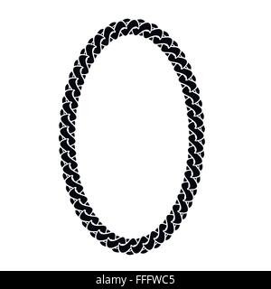 Schwarze Kette ovalen Rahmen Stock Vektor