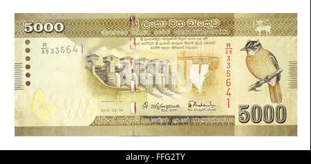 28. Februar 2016 - Banknoten 5000 Sri Lanka Rupien © Andrey Nekrassow/ZUMA Wire/ZUMAPRESS.com/Alamy Live-News Stockfoto