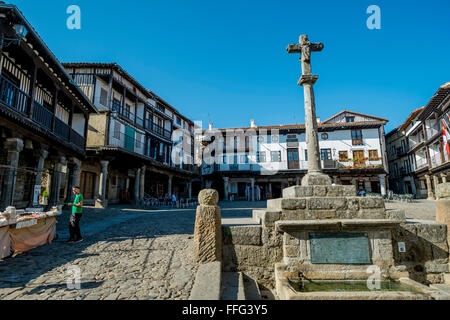 Plaza Mayor, La Alberca, Castille y Leon. Spanien Stockfoto