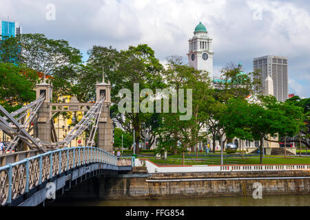 Cavenagh Brücke, Singapur Stockfoto
