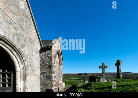 Kirche St. Pancras Widecombe-in-the-Moor Dartmoor Devon England UK Europa Stockfoto