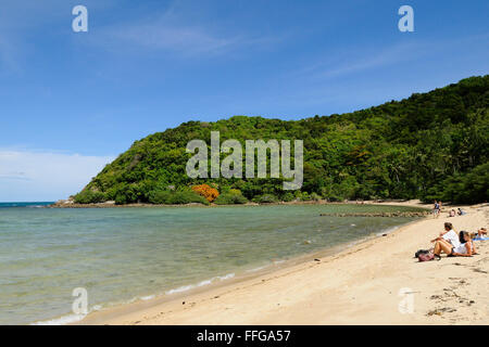 Einen schönen Blick auf den Strand von Koh Ma, Koh Phangan, Thailand Stockfoto