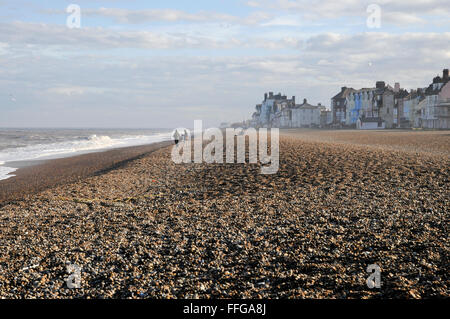 Kiesstrand in Aldeburgh Suffolk East Anglia England UK Europa Stockfoto