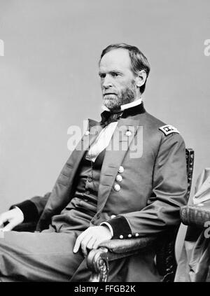 General Sherman. Portrait von General William Tecumseh Sherman, Kommandant in der Unionsarmee im amerikanischen Bürgerkrieg, c. 1860-1875 Stockfoto