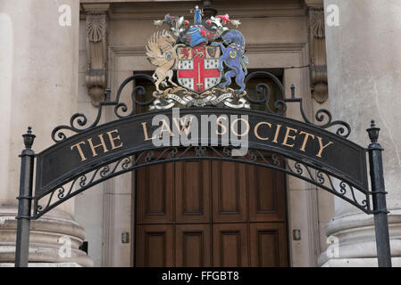 Der Eingang zu der Law Society Hauptsitz regierenden Solicitor und Barrister in England und Wales, London. Stockfoto