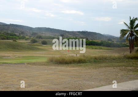 seitliche Gefahr Golfplatz Gtmo Guantanamo Bucht Kuba Stockfoto