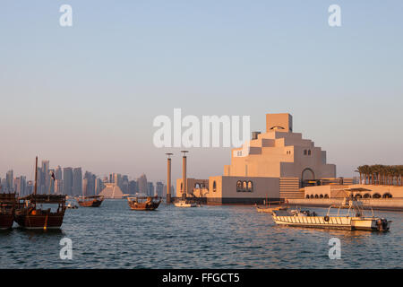 Museum für islamische Kunst, MIA, Doha, Katar. Ikonischen Gebäude, entworfen von renommierten Architekten I.M. Pei Stockfoto