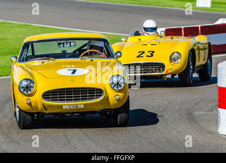 1956 Ferrari 250 GT Boano ist im Besitz von Philippe Gertsch und wurde 2015 beim Goodwood Revival gefahren Stockfoto