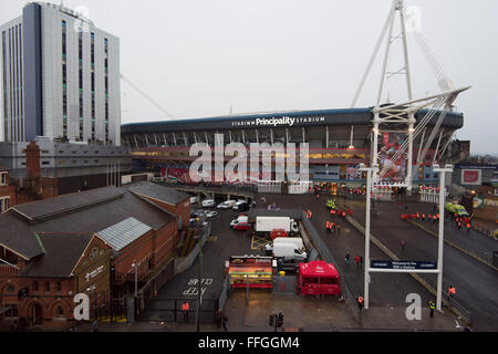 Das Fürstentum Stadion, ehemals das Millennium Stadium in Cardiff, Südwales. Stockfoto