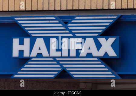 Logo der Halifax Bank-Zeichen. Stockfoto