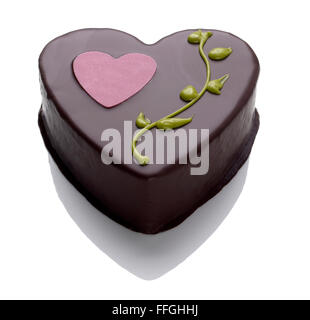 Valentinstag Schokolade Kuchen Stockfoto
