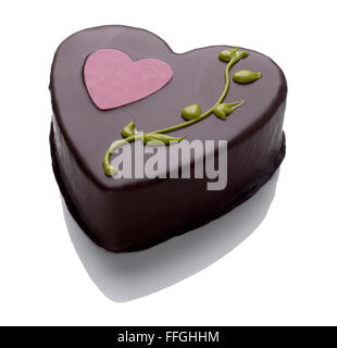 Valentinstag Schokolade Kuchen Stockfoto