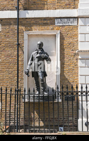 Die Statue von Francisco de Miranda, El Vorläufer, ein 18. Jahrhundert kubanischen revolutionären Held in Venezuela, London geboren. Stockfoto