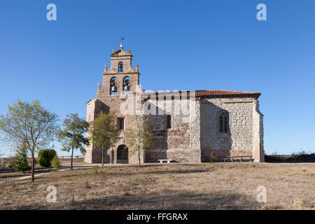 Santovenia de Oca, Spanien: parochiale Kirche von Santa Eugenia Stockfoto