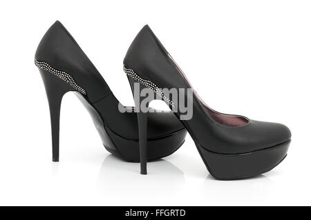 Sommer Damenschuhe isoliert auf weißem Hintergrund Stockfoto