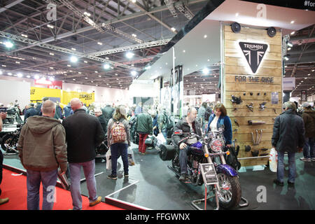 ExCeL, London, UK. 13. Februar 2016. MCN London Motorcycle Show Credit: Jason Richardson/Alamy Live-Nachrichten MCN Motorcycle Show in London 2016? bei ExCeL London am 13. Februar 2016 in London England. Stockfoto