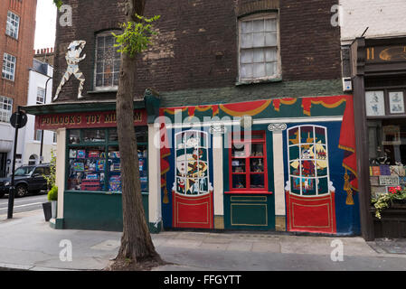 Pollocks Toy Museum in London, Vereinigtes Königreich. Stockfoto