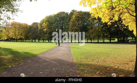Ein Herbsttag im Vigelandspark in Oslo, Norwegen Stockfoto