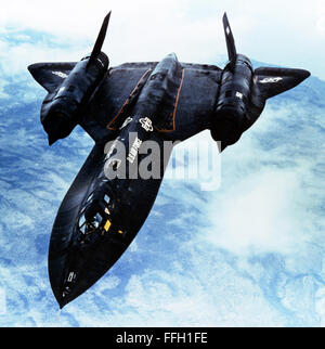 80.000 Füßen konnte die SR-71 Vermessung 100.000 Quadratmeilen EarthÕs Fläche pro Stunde. Stockfoto