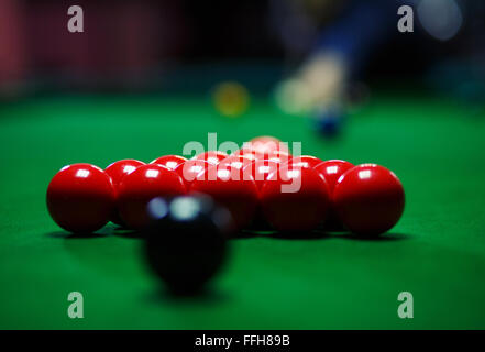 Ball und Snooker-Spieler Stockfoto