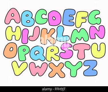 Bunte ABC für Kinder Stock Vektor