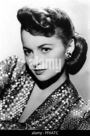 Anglo-amerikanische Filmschauspielerin OLIVIA de HAVILLAND in 1945 Stockfoto