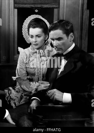 DER SANTA FE TRAIL 1940 Warner Bros Film mit Errol Flynn und Olivia de Havilland Stockfoto