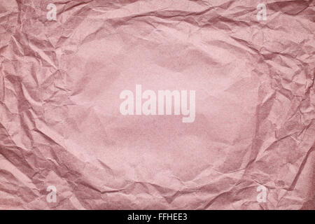 Rosa zerknüllte Papier Stockfoto