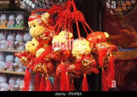 Chinese New Year (Jahr des Affen) 2016 feiern in London, England, Vereinigtes Königreich UK Stockfoto