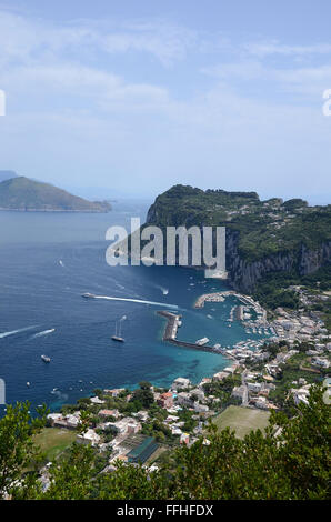 Capri Insel Landschaft Blick auf die Anacapri Stockfoto